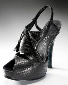 Python Like Leather Stiletto Heels